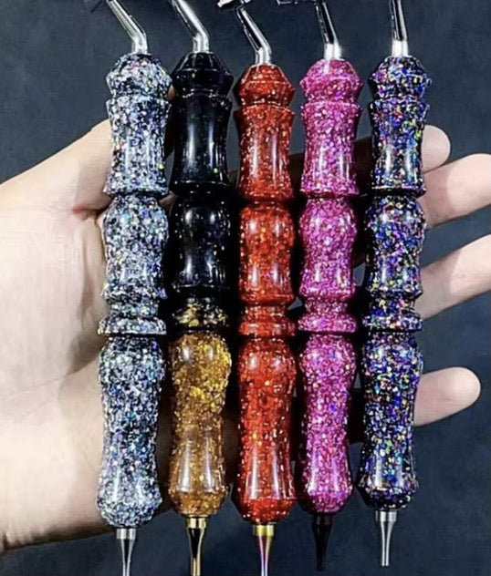 Cosmic Resin Resin Diamond Art Pen with Glitter & 1+6 Stainless Steel Nibs