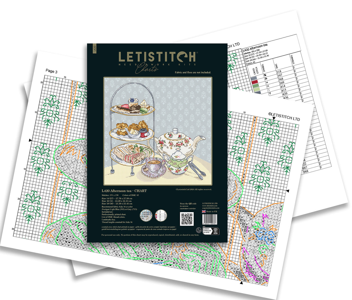 Tea Psf Afternoon tea - PDF CHART – LETISTITCH