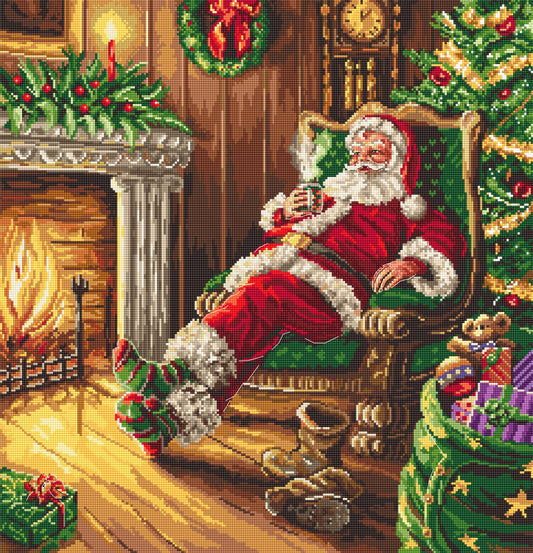 L8052 Santa's rest by the chimney