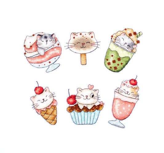 L8089 Summer Kitties Kit of 6 pcs