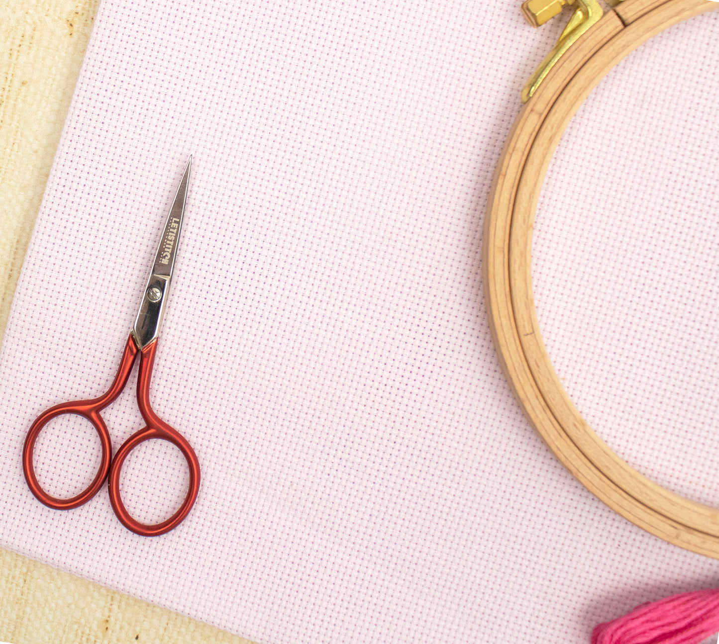 Letistitch Embroidery Scissors 20417 Red-Matte handles