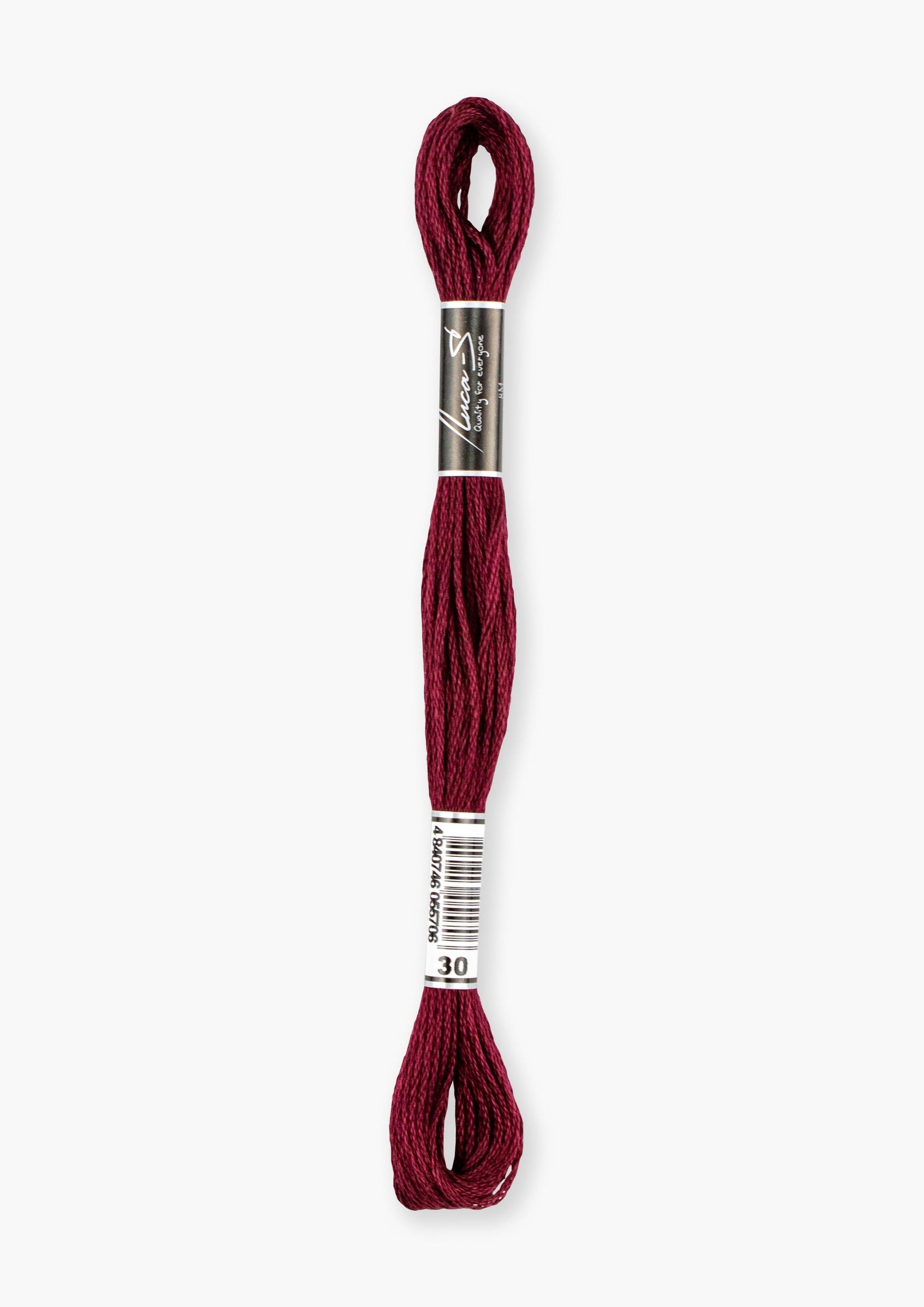 Stranded Cotton Luca-S - 30 / DMC 814 / Anchor 72 - Luca-S Stranded Cotton